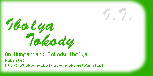 ibolya tokody business card